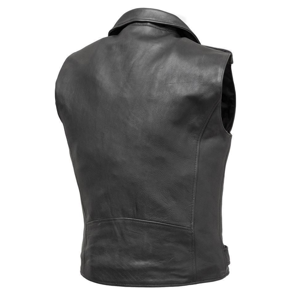 Rockin' Mens Leather Jacket Style Vest - Image 3