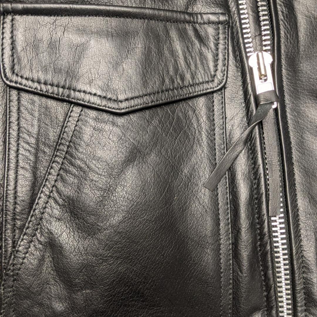 Mens Leather Moto Bomber Jacket - Image 3