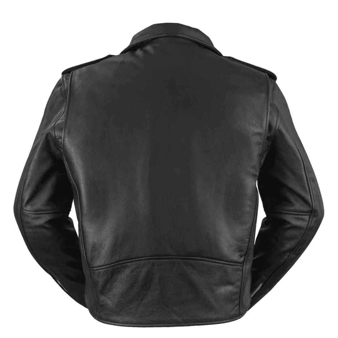 Mens Leather Motorcycle Jacket - Image 3