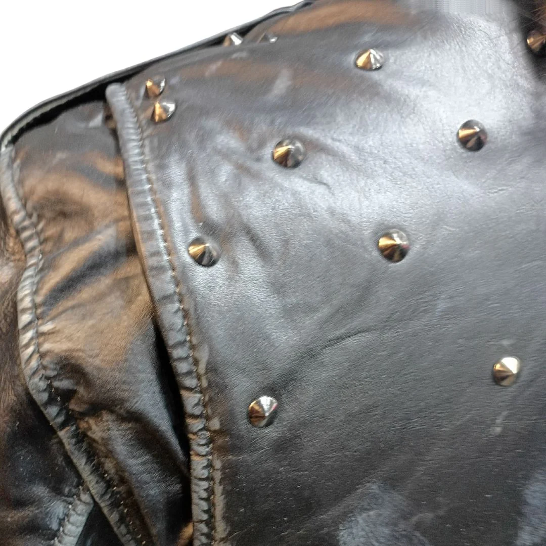 The Apocalypse Studded Mens Leather Jacket - Image 4